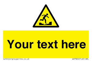 Custom warning uneven surface